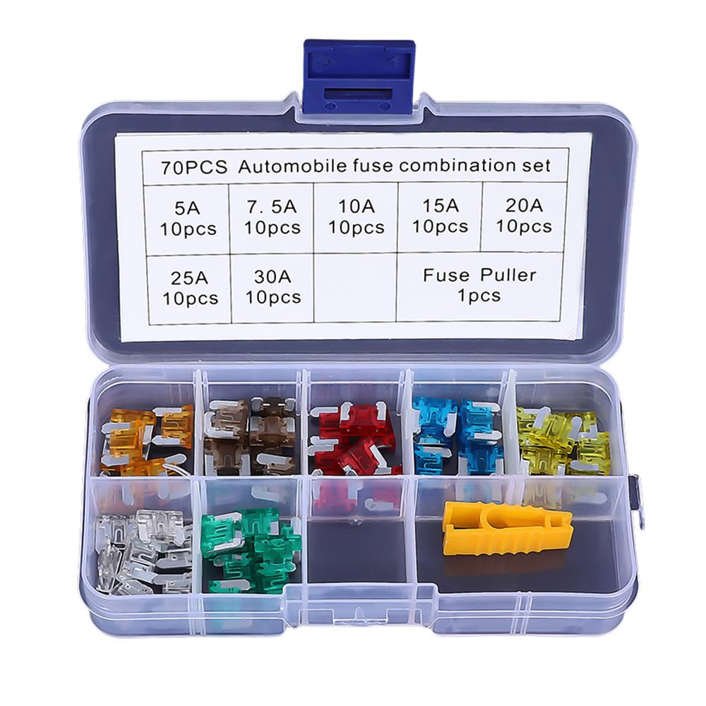 70 шт. Низкопрофильные предохранители 5А 7,5А 10А 15А 20А 25А 30А Автомобильные
