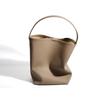 Cowhide Bucket Bag Women's Commuter Large Capacity Shoulder Armpit Large Bag New Casual Tote Bag