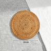 Round Rattan Placemats Corn Bale Weaving Table Mat Hand Weave Round Cushion Insulation Cup Coasters Straw Bowl Mat