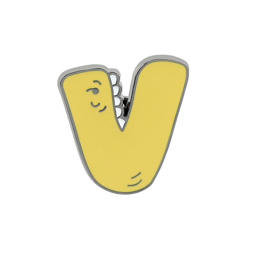 Cute Funny Alphabet Brooches Creative Cartoon Brooch Badges 26 Letter Enamel Pins  Backpack Decor
