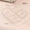 4-Compartment Serving Tray with Handle Kitchen Storage Plate Portable Snack Fruit Tray Multifunctional Kids Plate Hanging Home Use