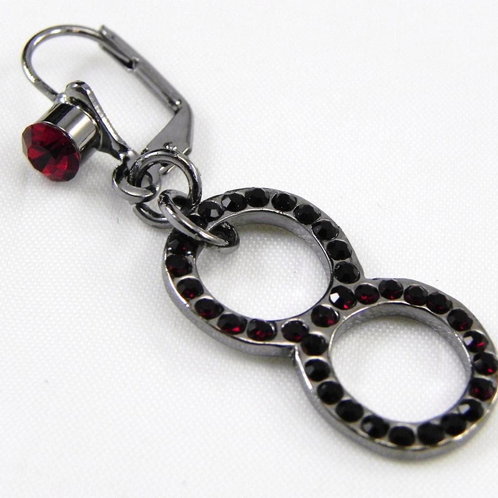 NOA [G8302] - Дизайнерские серьги "Сисси" красный черный