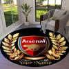 Arsenal F Custom Name Round Area Rug,Carpet Rug for Living Room Bedroom Sofa Playroom Decor,Non-slip Floor Mat