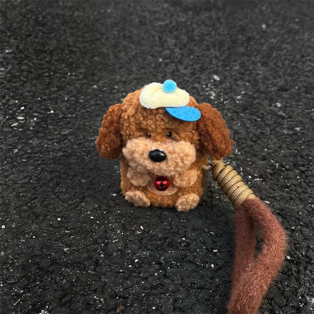 Мягкий противоударный чехол для наушников для Airpods4 3 2 Pro плюшевый Ins милый прекрасный медведь защитный для наушников высокое качество ударопрочный чехол