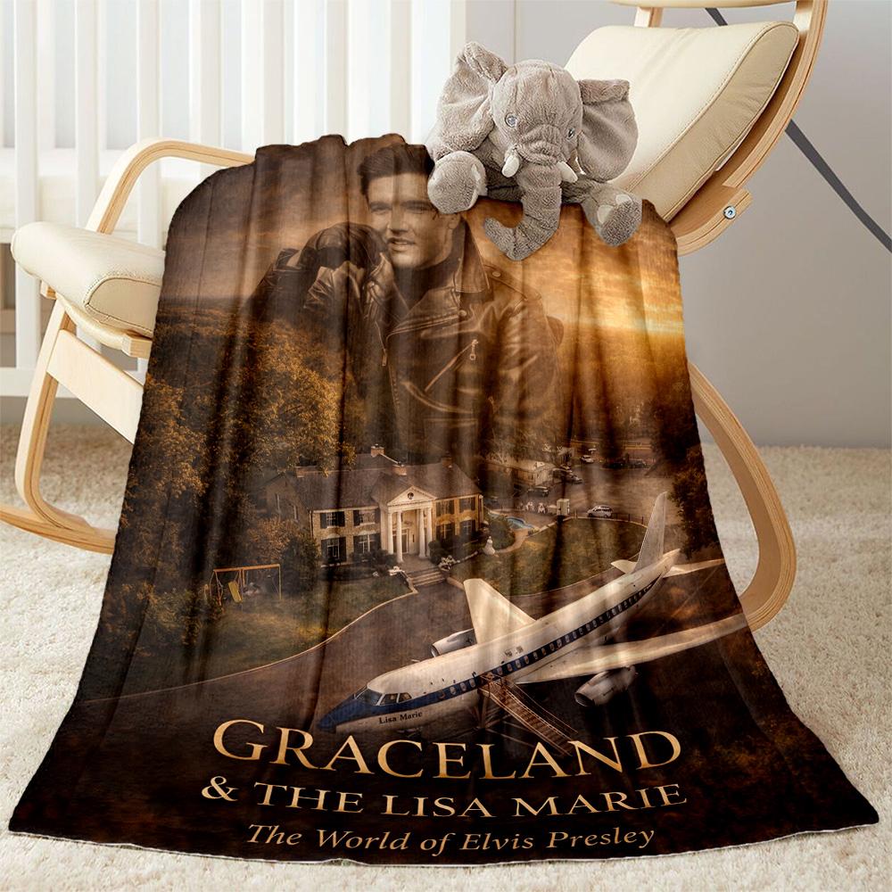 Elvis Presley: Rock Roll Blanket Soft Warm Cozy Perfect for Bed Seaside Bedding for All Occasions Playful Design Perfect Gift for Relatives and Friend