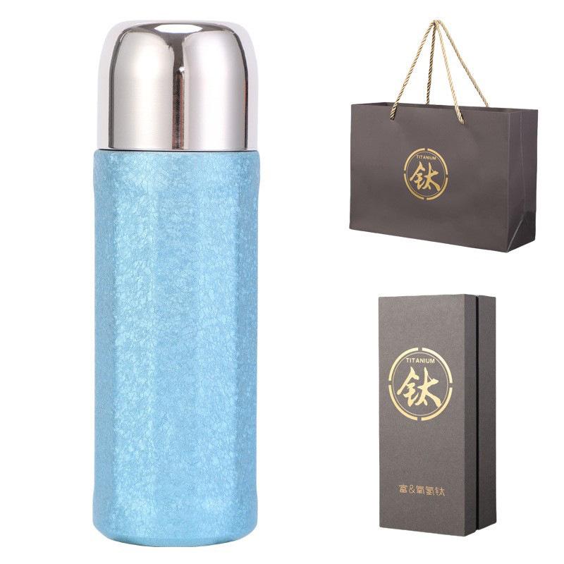 New Double-layer Vacuum Pure Titanium Thermos Flask Cup Tea Separation Easy Hold Cold Thermos Flask Drinking Cup Durable