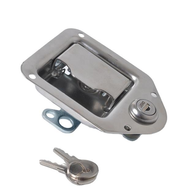 GL-12111 Stainless Paddle Latch Lock Flush Tool Box Lock Tear Drop Latch