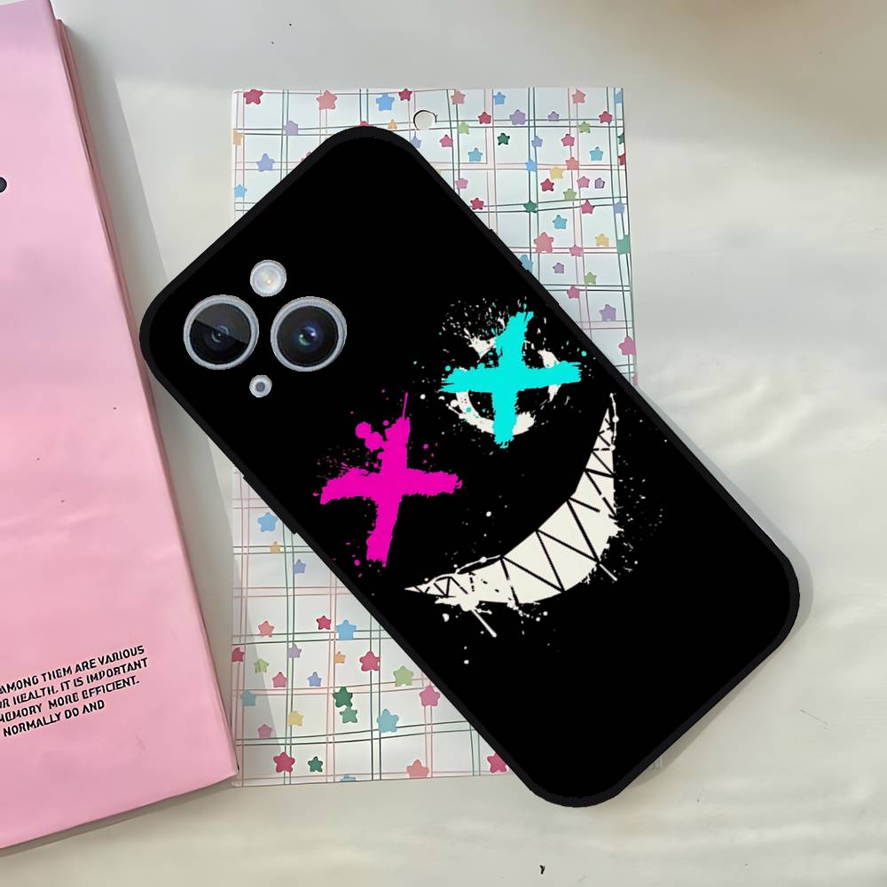 Чехол для телефона D-Devils-faces-S Для IPhone 1716 15 14 13 Pro Max 11 12 Mini X Xs XR Черный Силиконовый Чехол