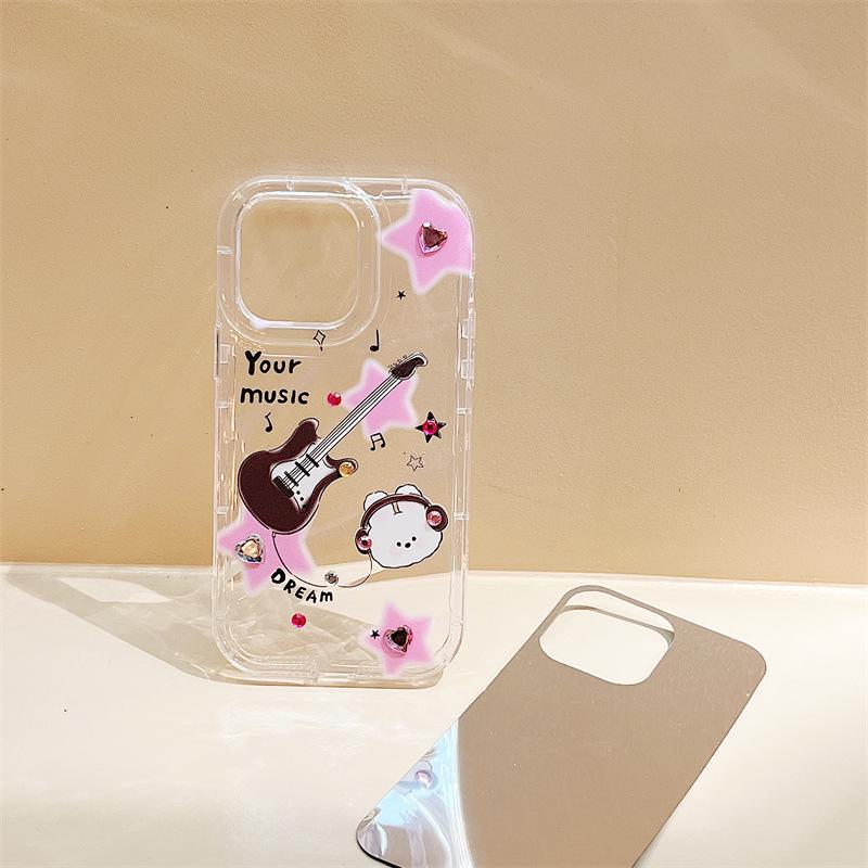 Zhitai Милый Фантом Мягкий Чехол-накладка для Apple iPhone 11/13/14/15Pro с Браслетом XS