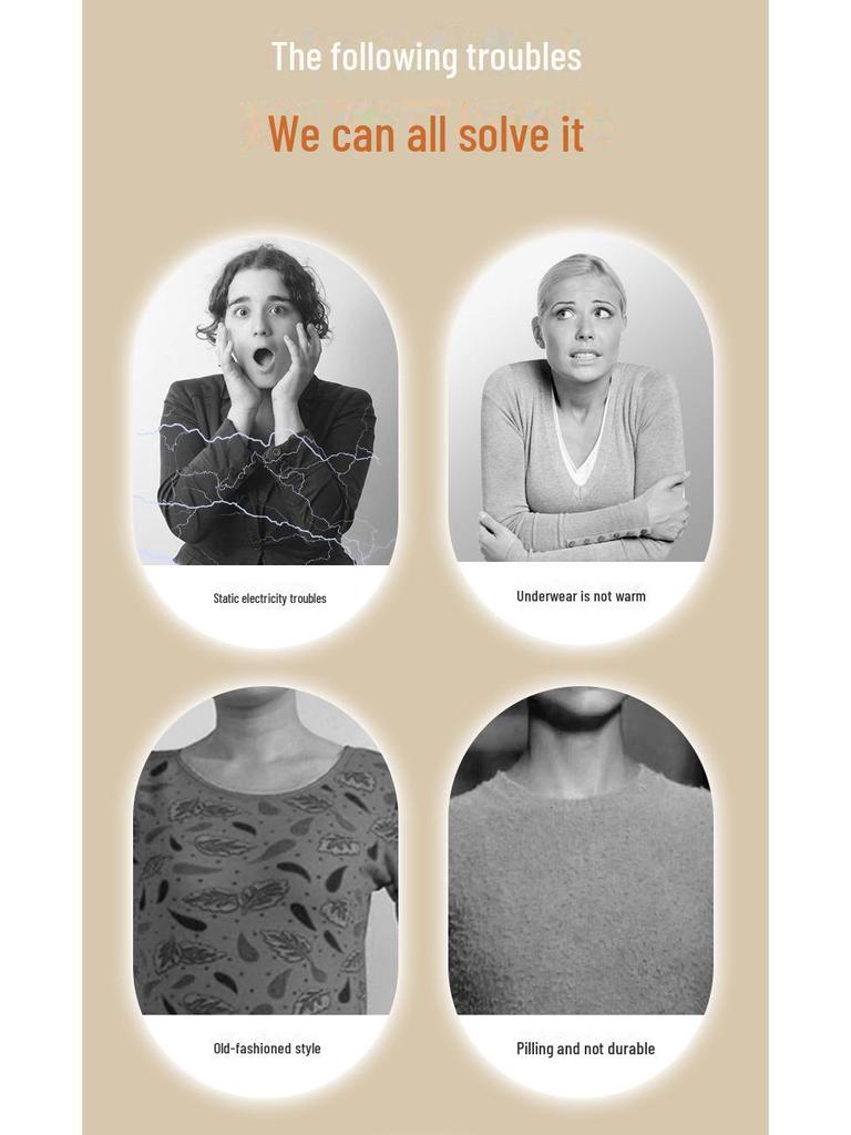 Aoweizi Бесшовная термосамосогревающаяся зимняя рубашка - Большой размер Базовый слой для ухода за кожей