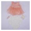 Baby Girl Salmon Tulle Frilled Pearl 4 Piece Mevlüt Set 0-6 Months