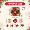 35 Pieces Christmas Ball Ornaments Set Tree Hanging with Star, Bowknot Shape