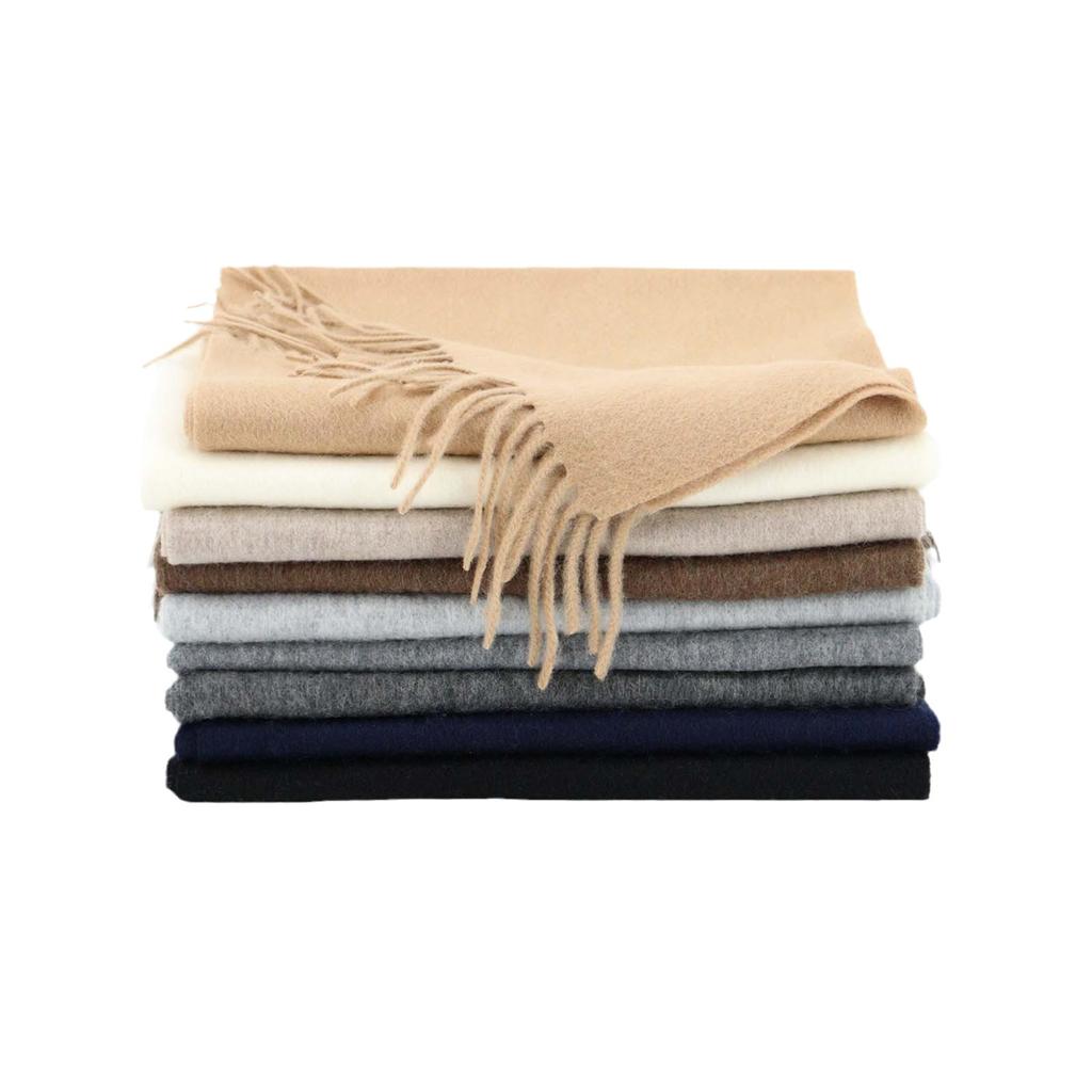 Зима 2024 года, новый женский/мужской однотонный шарф и шаль из 100% шерсти премиум-класса