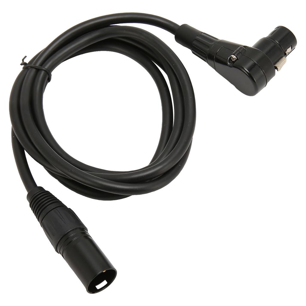 Микрофонный кабель XLR папа к 90 градусов мама 3-контактный посеребренный проводник OFC XLR микрофонный балансный кабель 4,9 фута