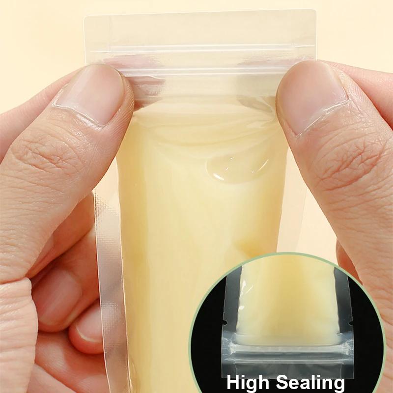 100pcs Summer Disposable Ice Popsicle Bags for DIY Ice Cream Pops Fruit Juice Smoothies Yogurt Mold Bag with Zipper Seal Packaging Bags