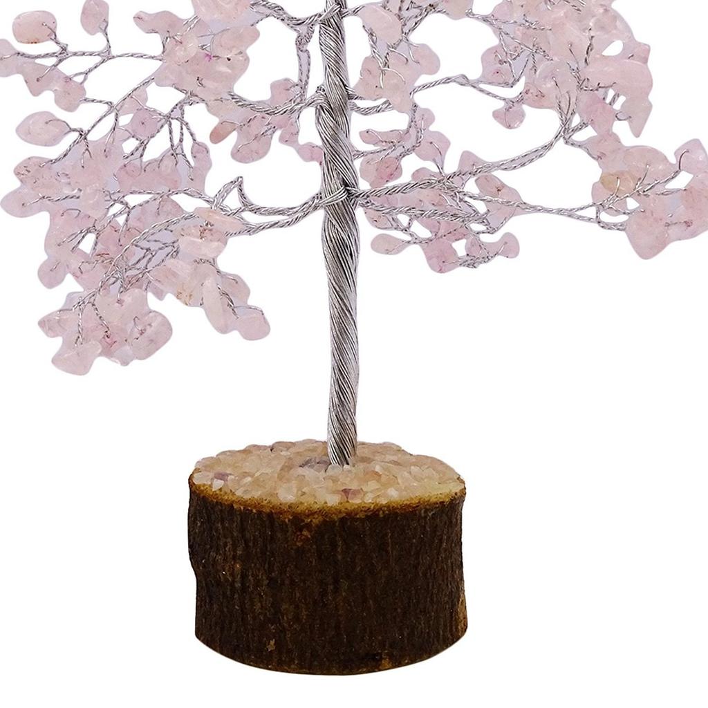 Harmonize Rose Quartz Tree Reiki Healing Stones Spiritual Feng Shui Vastu Table