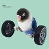 Parrot Balance Toy Mini Double Row Roller Skates Pet Small Bird Intelligence Interactive Training Toy Rotary Wheels Bird Bicycle