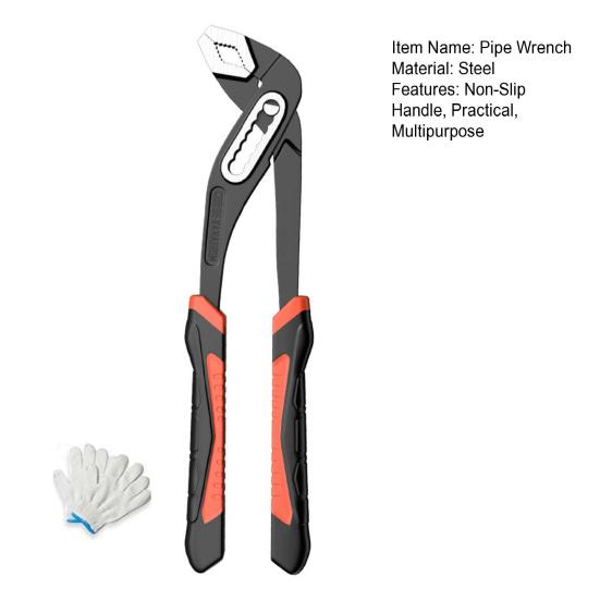 Многофункциональный трубный ключ с нескользящей ручкой, высокая твердость, регулируемая конструкция, широко используемый водяной насос