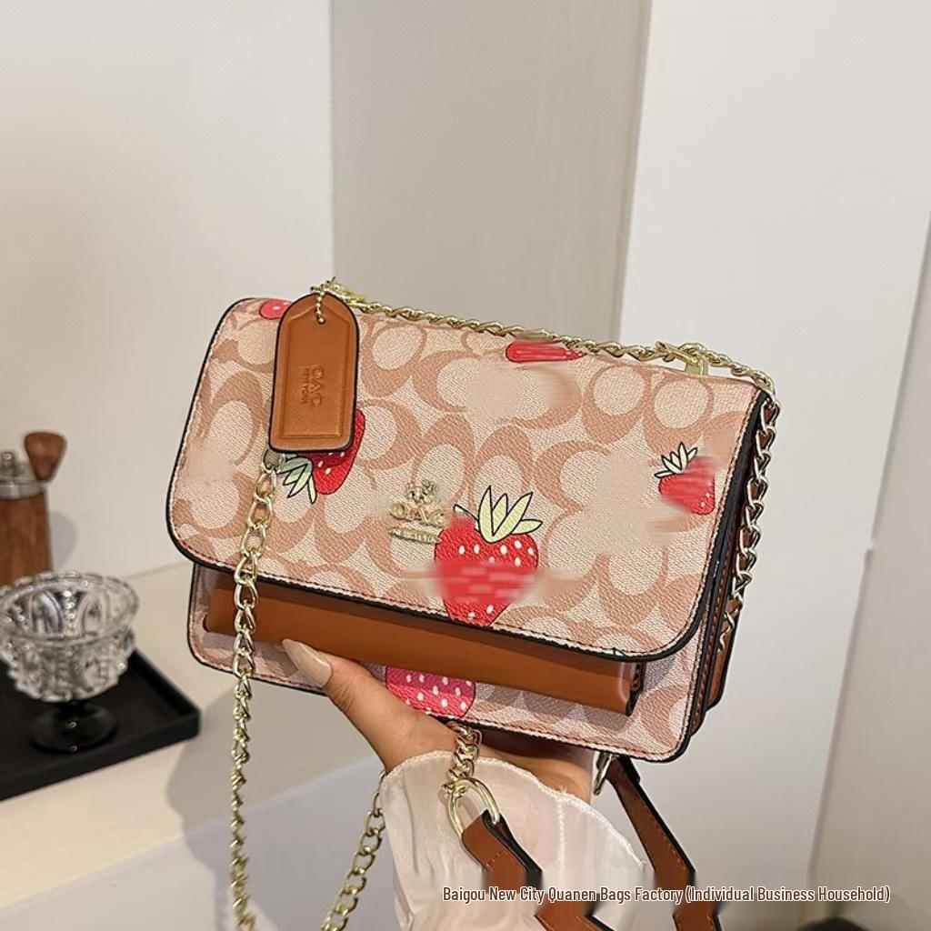 Европейская и американская универсальная модная цепочка, сумка через плечо, кроссбоди - женский нишевый повседневный популярный дизайн