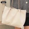 2024 Autumn Women's Trendy PU Large Capacity Chain Tote & Shoulder Bag for Daily Commutes
