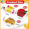 1pc Cartoon Small Cute Acrylic  Back-to-school Season School Bus, Pencil, Apple and Calculator Style Hairpin, Small Hair Claw