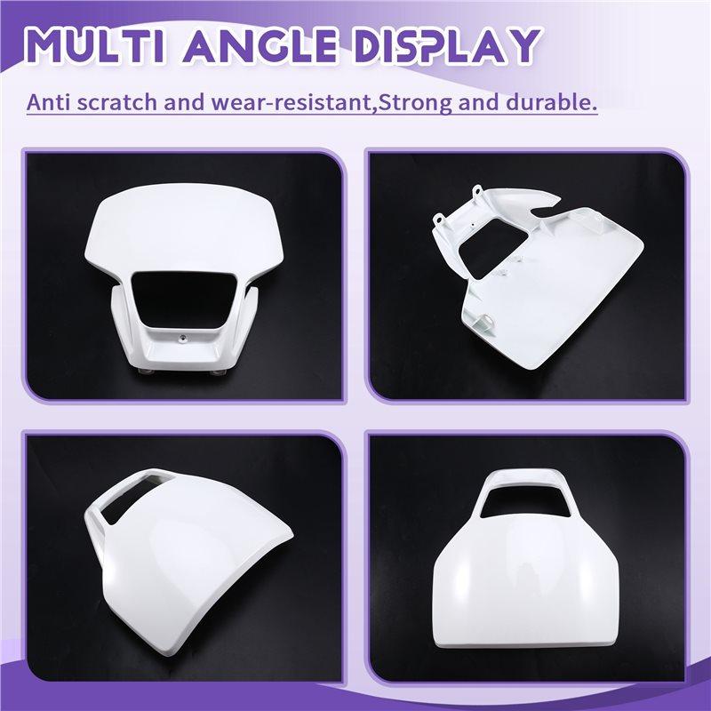 For Honda For CRF250X CRF 250 2004-2007 CRF450X CRF 450 2005-2007 White Headlight Cover Shroud Visor Plate 61300-KSC-000ZA