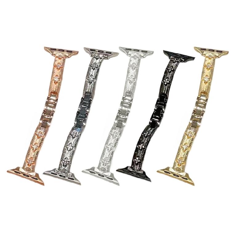 Quick Change Metal Watch Straps with Crystal Detailing for 38/40/41/42/44/45/49mm Multiple Device Size