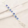 Ювелирные изделия из стерлингового серебра 925 пробы с голубым танзанитом, браслет ручной работы 9" для нее RB-7-8
