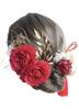 Lomeri Camellia Hair Dried Available In 4 for and Hakama C2 Ornament, Flowers, Colors, Coming-of-Age Ceremonies, Graduations, Weddings, (Red)