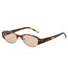 New small-frame cat's eye sunglasses, European and American personalized half-frame metal fashion oval men's and women's sunglasses
