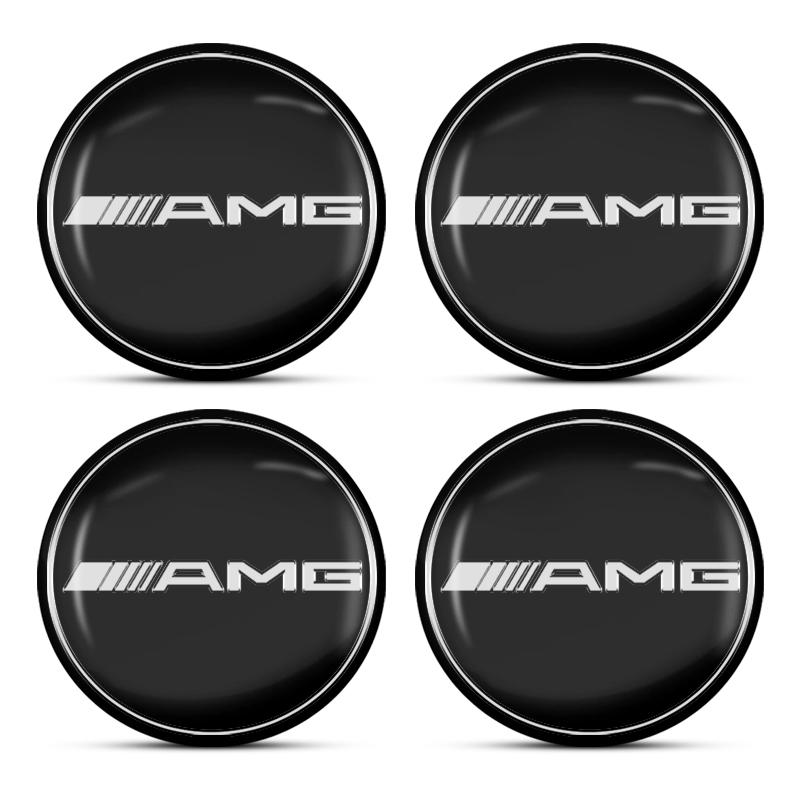 4pcs 56mm Aluminum Alloy Car Wheel Center Decal Hub Sticker For Mercedes Benz GLE GLC A B C E Class W176 W246 W205 W213 AMG Car Styling