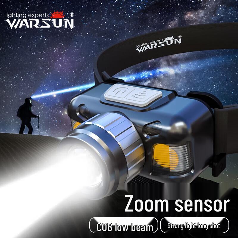 Перезаряжаемый водонепроницаемый светодиодный тактический налобный фонарь Walsen