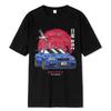 Cotton Initial D T Shirt Men Women Harajuku Aesthetic Oversize T-Shirt Funny JDM Car Tshirt Skyline R34 Tee Shirt
