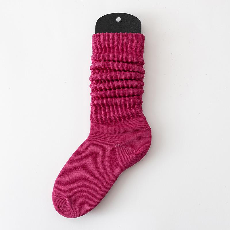 SYVISS Unisex Solid Color Scrunch Socks - Long Warm Leg Warmers, Slouch & Bubble Styles for Men and Women.