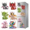 6Pcs Acrylic Animal Diamond Art Fridge Magnet Diamond Painting Refrigerator Magnet DIY Fridge Stickers for DIY Crafts Party Gift