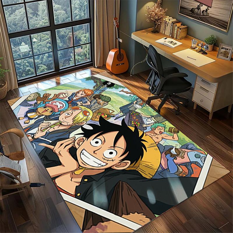 "ONE PIECE" Gamer Room Carpet Non Slip Washable Large Area Rug Bedroom Floor Mat Decor kwq27