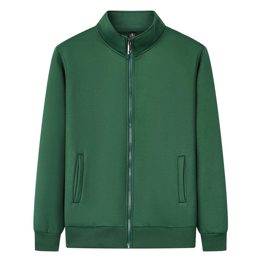 Autumn and Winter Fleece Stand Collar Long Sleeved Sweatshirt,Couple Tshirt, Casual and Comfortable, Solid Color, Versatile, Unisex, Thick and Warm