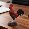 Yousheng Crowing Rooster Figurine Chinese Style Cock Resin Statue Farm Animal Sculpture Home Office Desktop Decoration Ornament