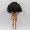 Кукла ICY Blyth 1/6 BJD 30см с темной кожей и короткими черными кудрявыми волосами матовое лицо NUDE шарнирное тело BL950