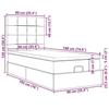 VidaXL Cadre de lit ottoman et matelas gris clair 90x190 cm velours, cadre de lit, cadre de lit rembourré, cadre de lit 3313439