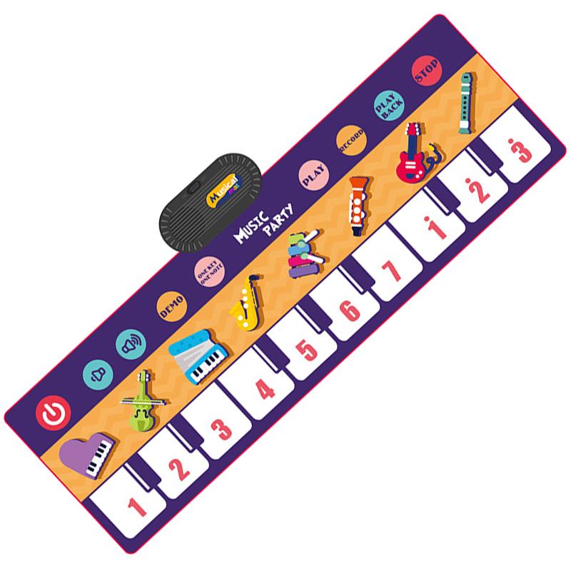 Детский многофункциональный музыкальный пианино-коврик Пианино-клавиатура на полу для малышей с Midi Детский коврик Музыкальный ковер Обучающие игрушки Подарки для детей