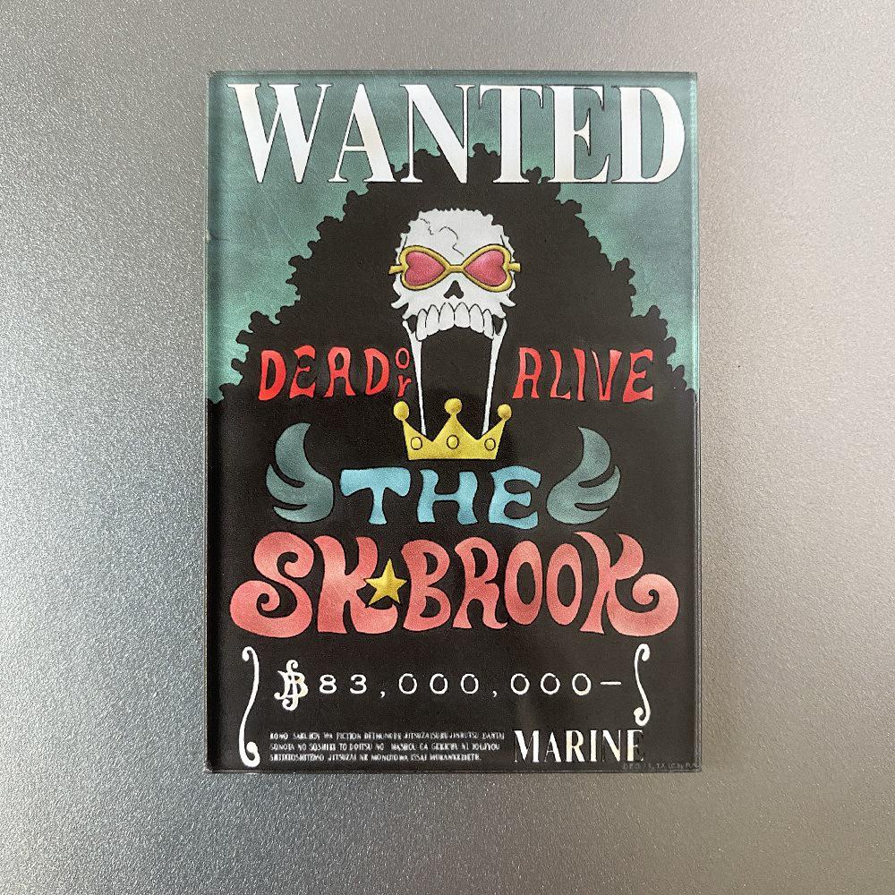 Creative One Piece Wanted Poster Magnet - Anime Cartoon Fridge Decor & Message Sticker