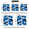 2pcs Contemporary Abstract Blue Camouflage Printed Curtains - Decorative Rod Pocket Window, Easy to Install, Machine Washable Po