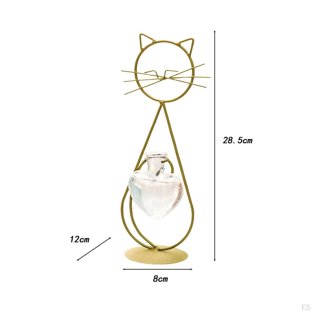 Ваза для террариума для кошек, металлический держатель, станция размножения, настольный подоконник 4,7 х 11,2 дюйма