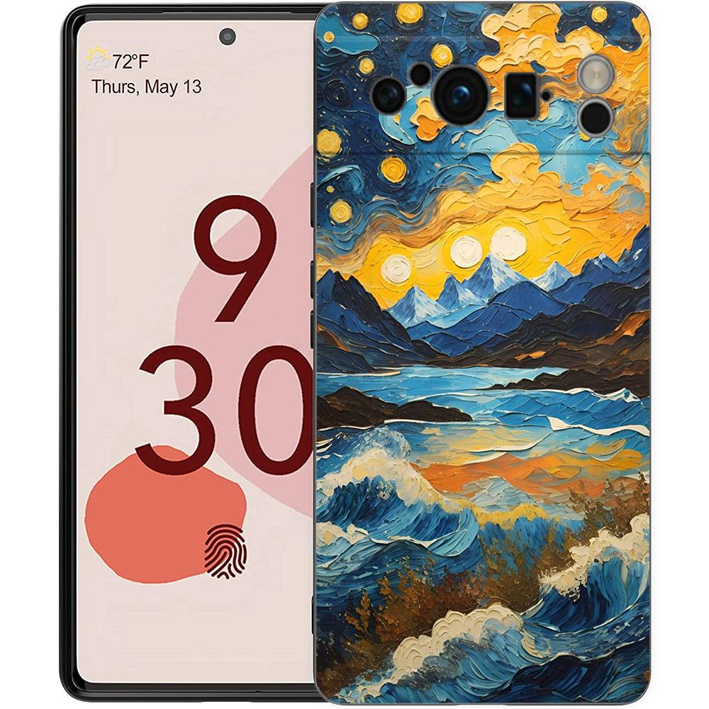Чехол для телефона с картиной маслом для Google Pixel 9 8 7 6 7A 6A Pro Ударопрочный Силиконовый Мягкий 9 Pro XL Чехол Capas Fundas Сумки