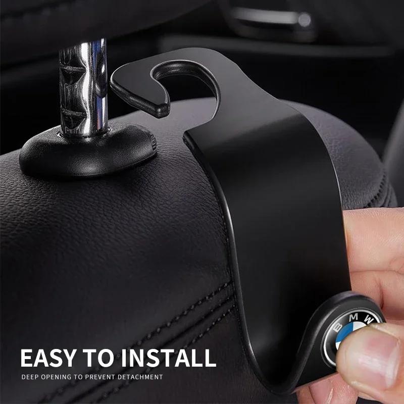 Car Sticker Car Seat Headrest Hook Auto Back Seat Storage Organizer Hanger For BMW M 50th E46 E90 E49 F30 F80 E36 E46 E93 E92 F3