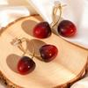 Серьги с вишней для женщин Очаровательные висячие серьги Фруктовые серьги Идеальный подарок для девочек Шарм-украшения