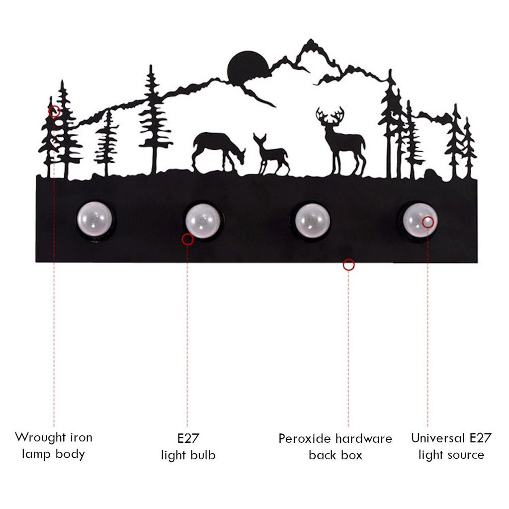 Ретро Стиль Лофт Железный Черный Сельский Промышленный Настенный Светильник Настенный Бра Светильники Крыльцо Прихожая