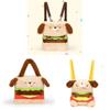 Dog Hamburger Plush Backpack Large Capacity Handbag Cute Kids Gift Birthday