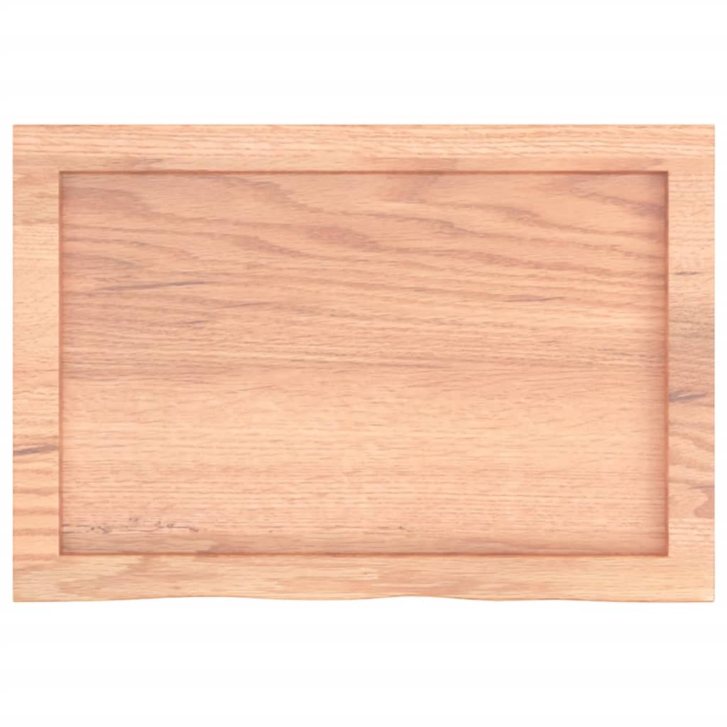 Tabletop Light Brown 60x40x(2 6) cm Solid Oak Wood Treated